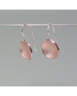 Earrings small silver shell, rosé gold plated