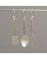 Silverware Charm Earrings