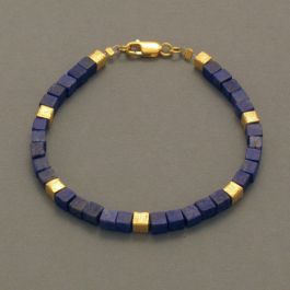 Yellow and Blue Disc Bracelet w/Spacers