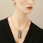 “Barbara” Large Blackened Silver Pendant