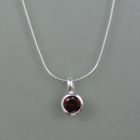 Silver Garnet Pendant