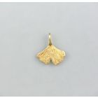 Anhänger Ginkgo-Blatt aus vergoldetem Silber