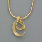 Gold-plated tagliatelle pendant