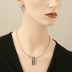“Barbara” Small Blackened Silver Pendant