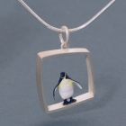 “Penguin” Large Silver Pendant
