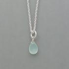 small pendant chalcedony drop and 925 silver