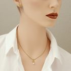 Pendants gold-plated Crown with white Pearl