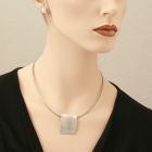 “Fabric” Small Silver Pendant