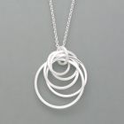 Large pendant playful rings made of silver