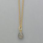 small pendant labradorite drop and gold plated silver
