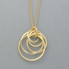 Large pendant playful rings made of gold plated silver