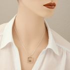 “Man with Suitcases” Silver Pendant