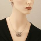 “Lattice” Blackened Silver Pendant 