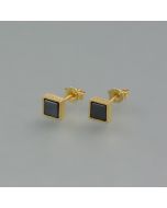 Gold plated earrings Hematite
