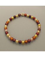 Amber Murano Glass Bead Necklace