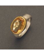 Citrine Ring with Gold Plating
