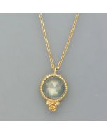 Duo necklace with labradorite and citrine