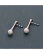 earrings with Pearl at a rod