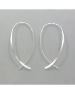 Silver earrings long and delicate