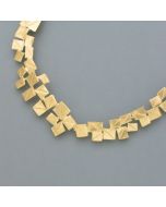 "Four corners" necklace, gold-plated