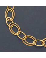Oval Ring Gilded Silver Necklace