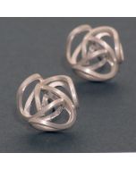 “Knotted” Silver Ear Studs