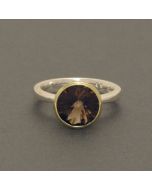 Gilded Smoky Quartz Cone Ring