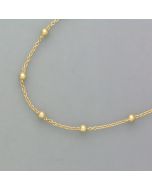 Gold plated silver ball necklace