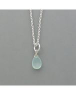 small pendant chalcedony drop and 925 silver