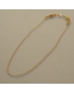 Delicate ear necklace 90 cm, gold plated
