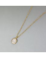 Delicate moonstone necklace, gold plated