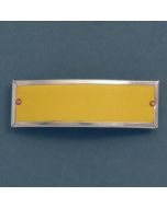 Hair barrette mustard-coloured leather