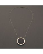 Round Ebony Pendant Necklace