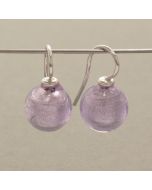 Lilac Murano Glass Bead Earrings