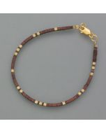 Delicate bracelet hematite, brown-golden