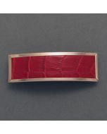 Red Leather Hair Clip