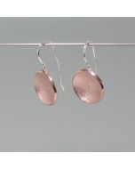 Earrings small silver shell, rosé gold plated
