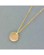 Delicate gold necklace with a plate pendant