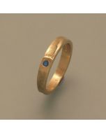 Gold Casting Ring with Sapphire