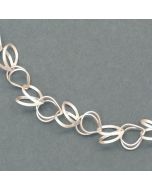 Silver necklace delicate loop