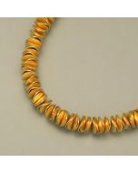 Wave necklace made from gold plated copper