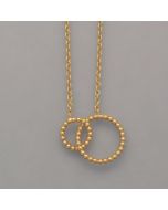 Necklace with Two Gold-Plated Silver Rings