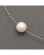 Silver Circlet with Pearl Pendant