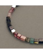 Cubed Tourmaline Necklace with Silver