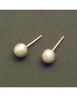 Silver sphere Stud earrings large