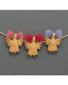 Gilded Guardian Angel Pendant (with Hair)