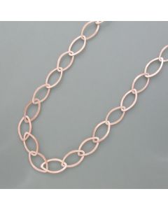 Small navette necklace, rosé gold plated