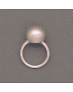 Ring silver sphere