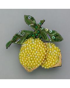 Colorful brooch lemon