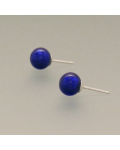Cobalt Murano Glass Ear Studs